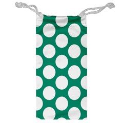 Emerald Green Polkadot Jewelry Bag by Zandiepants