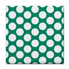 Emerald Green Polkadot Face Towel by Zandiepants