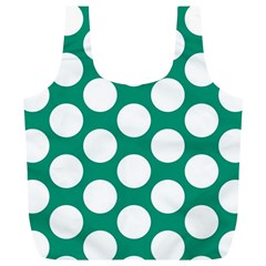 Emerald Green Polkadot Reusable Bag (xl) by Zandiepants