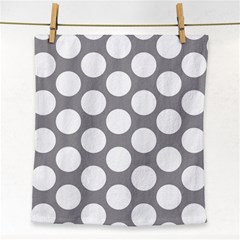 Grey Polkadot Face Towel by Zandiepants