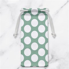 Jade Green Polkadot Jewelry Bag by Zandiepants