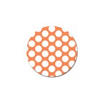 Orange Polkadot Golf Ball Marker Front