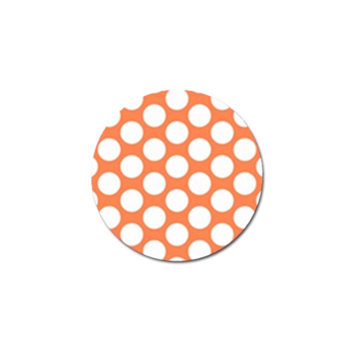 Orange Polkadot Golf Ball Marker