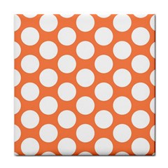 Orange Polkadot Face Towel by Zandiepants