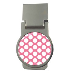 Pink Polkadot Money Clip (round) by Zandiepants