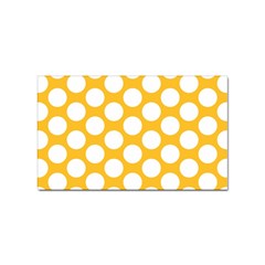 Sunny Yellow Polkadot Sticker 100 Pack (rectangle) by Zandiepants