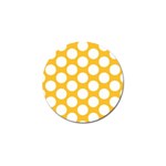 Sunny Yellow Polkadot Golf Ball Marker Front