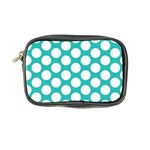 Turquoise Polkadot Pattern Coin Purse Front