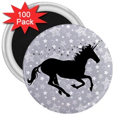 Unicorn On Starry Background 3  Button Magnet (100 Pack) by StuffOrSomething