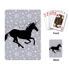 Unicorn On Starry Background Playing Cards Single Design by StuffOrSomething