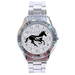 Unicorn on Starry Background Stainless Steel Watch Front