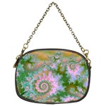 Rose Forest Green, Abstract Swirl Dance Chain Purse (One Side) Front