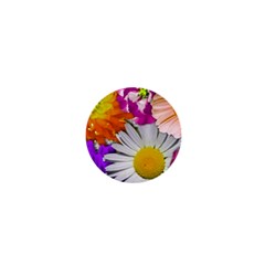 Lovely Flowers,purple 1  Mini Button Magnet by ImpressiveMoments