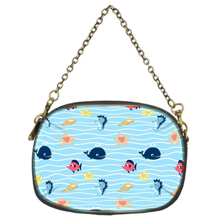 Fun Fish of the Ocean Chain Purse (One Side)