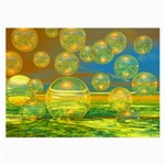 Golden Days, Abstract Yellow Azure Tranquility Glasses Cloth (Large, Two Sided) Back