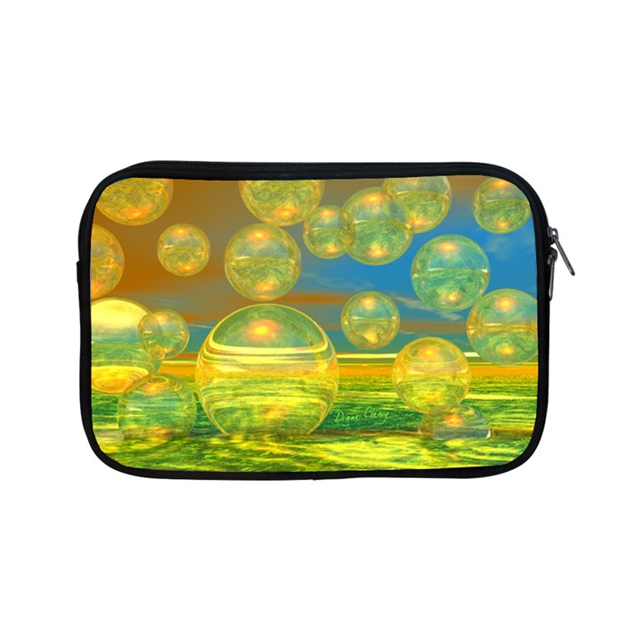 Golden Days, Abstract Yellow Azure Tranquility Apple iPad Mini Zippered Sleeve