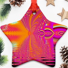 Magenta Boardwalk Carnival, Abstract Ocean Shimmer Star Ornament by DianeClancy