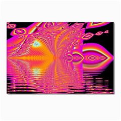 Magenta Boardwalk Carnival, Abstract Ocean Shimmer Postcards 5  X 7  (10 Pack) by DianeClancy