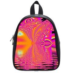 Magenta Boardwalk Carnival, Abstract Ocean Shimmer School Bag (small) by DianeClancy