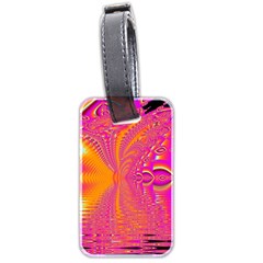 Magenta Boardwalk Carnival, Abstract Ocean Shimmer Luggage Tag (two Sides) by DianeClancy