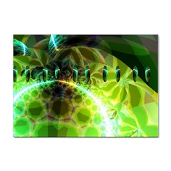 Dawn Of Time, Abstract Lime & Gold Emerge A4 Sticker 10 Pack by DianeClancy