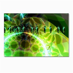 Dawn Of Time, Abstract Lime & Gold Emerge Postcards 5  X 7  (10 Pack) by DianeClancy