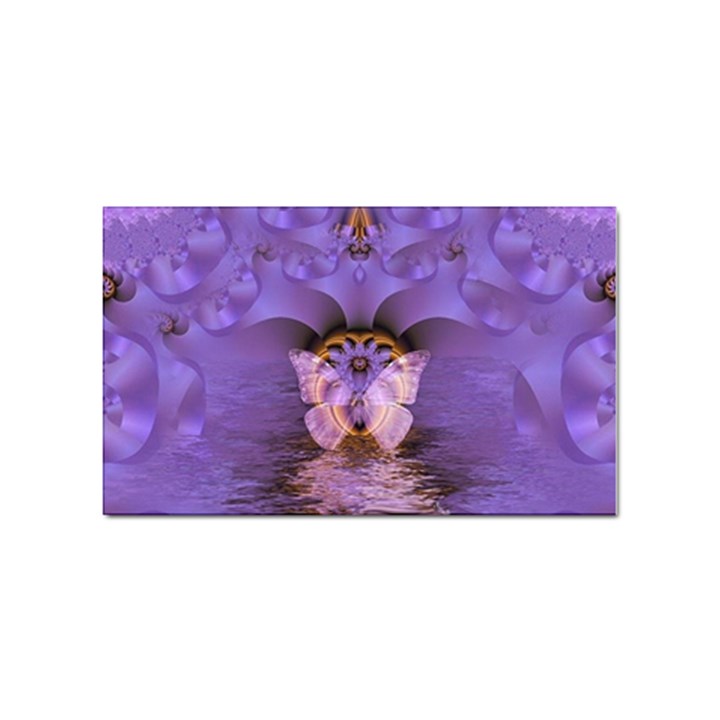 Artsy Purple Awareness Butterfly Sticker 10 Pack (Rectangle)