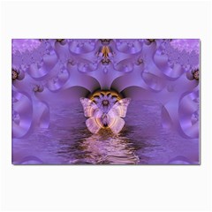 Artsy Purple Awareness Butterfly Postcards 5  X 7  (10 Pack) by FunWithFibro