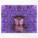 Artsy Purple Awareness Butterfly Jigsaw Puzzle (Rectangle) Front