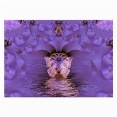 Artsy Purple Awareness Butterfly Glasses Cloth (large) by FunWithFibro