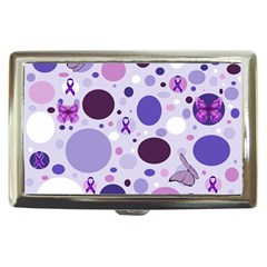 Purple Awareness Dots Cigarette Money Case by FunWithFibro