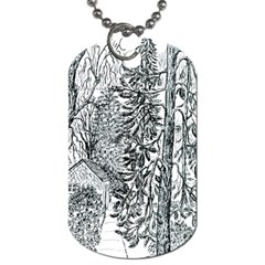  castle Yard In Winter  By Ave Hurley Of Artrevu   Dog Tag (one Side) by ArtRave2