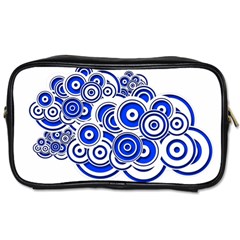 Trippy Blue Swirls Travel Toiletry Bag (two Sides) by StuffOrSomething