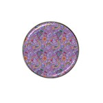 Purple Paisley Golf Ball Marker 10 Pack (for Hat Clip) Front