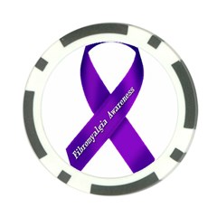 Fibro Awareness Ribbon Poker Chip by FunWithFibro