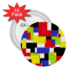 Mod Geometric 2 25  Button (10 Pack) by StuffOrSomething