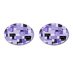 Purple Pain Modular Cufflinks (oval) by FunWithFibro