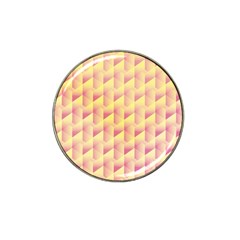 Geometric Pink & Yellow  Golf Ball Marker (for Hat Clip) by Zandiepants