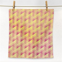 Geometric Pink & Yellow  Face Towel by Zandiepants