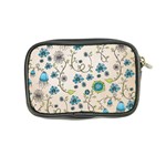 Whimsical Flowers Blue Coin Purse Back