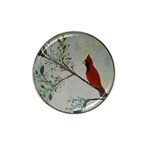 Sweet Red Cardinal Golf Ball Marker (for Hat Clip) Front