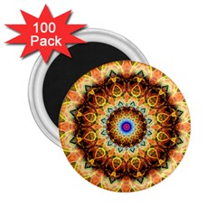 Ochre Burnt Glass 2 25  Button Magnet (100 Pack) by Zandiepants