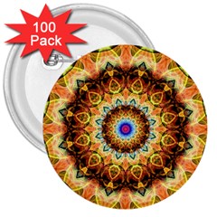 Ochre Burnt Glass 3  Button (100 Pack) by Zandiepants