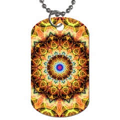 Ochre Burnt Glass Dog Tag (one Sided) by Zandiepants