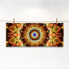 Ochre Burnt Glass Hand Towel by Zandiepants