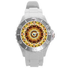 Ochre Burnt Glass Plastic Sport Watch (large) by Zandiepants