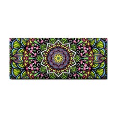 Psychedelic Leaves Mandala Hand Towel by Zandiepants