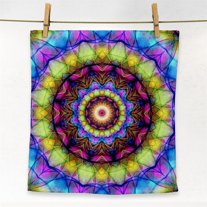 Rainbow Glass Face Towel