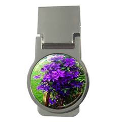 Purple Flowers Money Clip (round) by Rbrendes