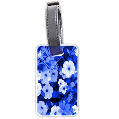 Blue Flowers Luggage Tag (one Side) by Rbrendes